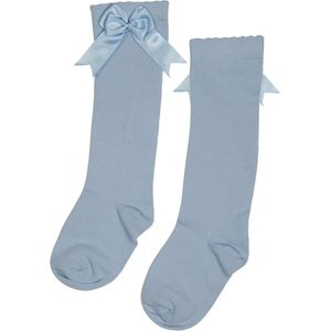 iN ControL 2pack Kniesokken met satijnen STRIK soft blue 23/26