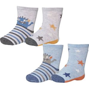 iN ControL 4pack baby socks blue/grey