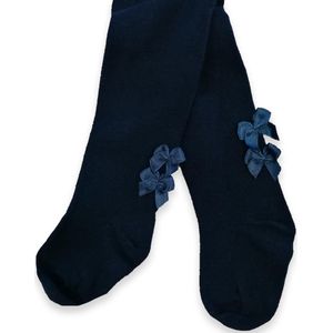 Baby Maillot - Satijnen Strikjes - Navy - Maat 50/56