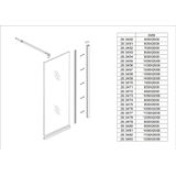 Sanifun Slim glasplaat helder 1000 x 2000 8 mm nano