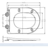 WB Shade Slim toiletzitting + deksel one-touch mat-wit