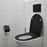 Wiesbaden Shade Slim toiletzitting + deksel one-touch mat-zwart