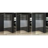 Douchewand/glasplaat Wiesbaden Slim glasplaat gedeeltelijk matglas 90 x 2000 mm, 8 mm, Nano