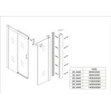 Wiesbaden Side Zijwand voor Softclose 2.0 Schuifdeur 80 x 200 cm. - 8 mm. Nano