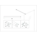 Stabilisatiestang wiesbaden 120 cm geborsteld staal