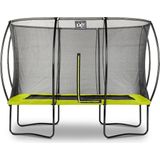 Trampoline EXIT Toys Silhouette Rectangular 305 x 214 Lime Safetynet