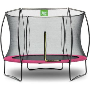 Trampoline EXIT Silhouette 244 Pink Safetynet