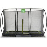 EXIT Silhouette inground trampoline rechthoek 214x305cm met veiligheidsnet- zwart