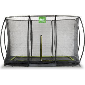 EXIT Silhouette inground trampoline 214x305cm met veiligheidsnet - zwart
