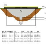 Trampoline EXIT Toys Silhouette Ground 244 Lime Safetynet