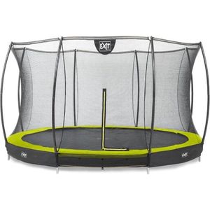 Trampoline EXIT Toys Silhouette Ground 305 Lime Safetynet