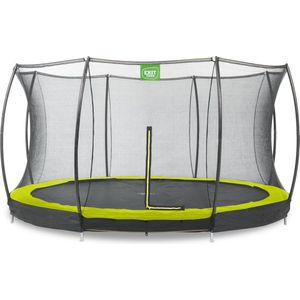 Trampoline EXIT Toys Silhouette Ground 366 Lime Safetynet