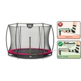 Trampoline EXIT Toys Silhouette Ground 244 Pink Safetynet