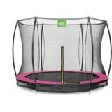 Trampoline EXIT Toys Silhouette Ground 244 Pink Safetynet