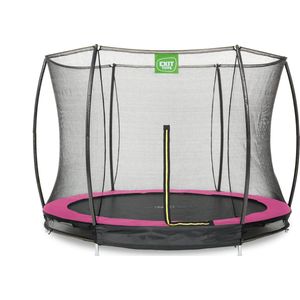 EXIT Silhouette inground trampoline rond ø244cm - roze