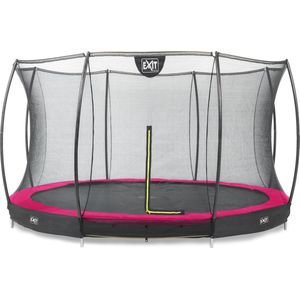 Trampoline EXIT Toys Silhouette Ground 366 Pink Safetynet