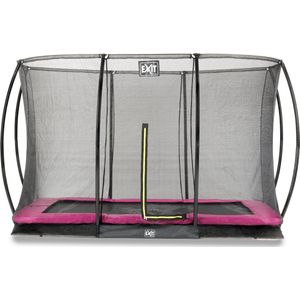 Trampoline EXIT Toys Silhouette Ground Rectangular 366 x 244 Pink Safetynet