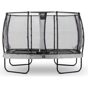 EXIT Elegant Premium trampoline rechthoek 244x427cm met Deluxe veiligheidsnet - grijs