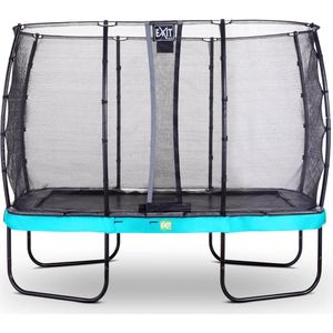 EXIT Elegant Premium trampoline rechthoek 214x366cm met Deluxe veiligheidsnet - blauw