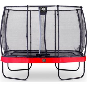 EXIT Elegant Premium trampoline rechthoek 214x366cm met Deluxe veiligheidsnet - rood