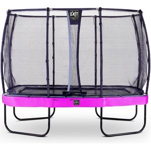 EXIT Elegant Premium trampoline rechthoek 214x366cm met Deluxe veiligheidsnet - paars