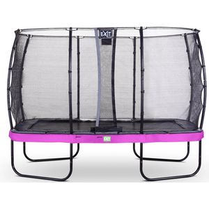 EXIT Elegant Premium trampoline rechthoek 244x427cm met Deluxe veiligheidsnet - paars
