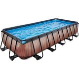 EXIT Frame Pool 5.4x2.5x1m houtbruin