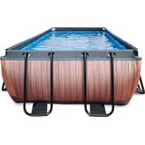 EXIT Frame Pool 5.4x2.5x1m Premium houtbruin