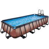 EXIT Frame Pool 5.4x2.5x1m Premium houtbruin