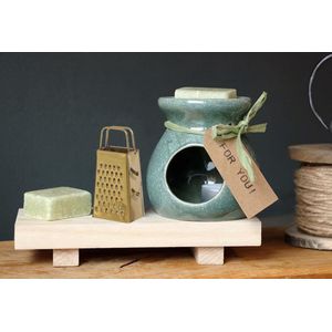 Ideas4seasons Mini rasp voor amberblokjes/geurblokjes - goud - kleine rasp