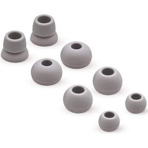 MMOBIEL 4 Paar Siliconen Oordopjes Set Compatibel met Powerbeats 2/3 Wireless (grijs)