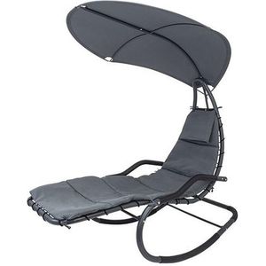 Feel Furniture - Hangende Schommel Ligstoel - Donkergrijs - Polyester