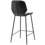 Bar chair Seashell high - black