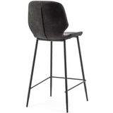 Bar chair Seashell high - black