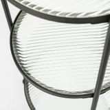 Furnilux - Bijzettafel Rond Scope - Metaal Zwart - Glazen bladen - 40 x 40 x 89 cm
