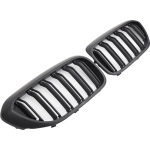 Sportieve Grille geschikt voor BMW 5-Serie G30 en G31 (pre-facelift) dubbele spijl mat zwart