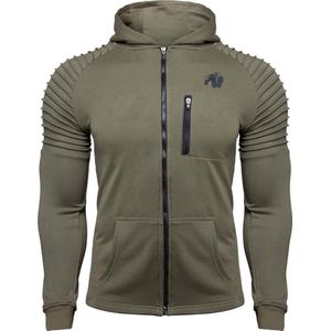 Gorilla Wear - Delta - Herentrui met Capuchon - Groen