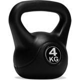 VirtuFit PVC Kettlebell - 4 kg - Zwart