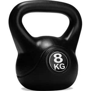 VirtuFit PVC Kettlebell - Gewichten - 8 kg - Zwart - Kettle Bell - Kettlebells