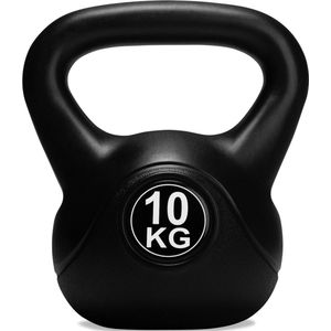 VirtuFit PVC Kettlebell - Gewichten - 10 kg - Zwart - Kettle Bell - Kettlebells