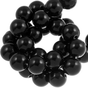 Black Stone Kralen (8 mm) 50 Stuks