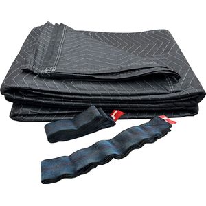 Kortpack - 2 Gevoerde Verhuisdekens + 2 large Elastische Verhuisbanden - (099.0047)