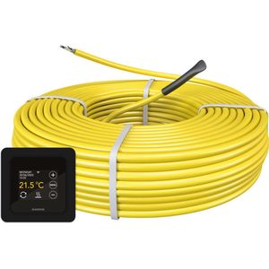 MAGNUM Cable - Set 123,5 m¹ / 2100 Watt, Elektrische Vloerverwarming / MRC-inbouwthermostaat | Zwart