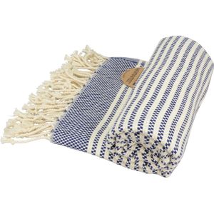 ARTG® Hamamzz - Hamamdoek - Original Bodrum De Luxe - Donkerblauw/Creme - 100 x 180 cm - AR055