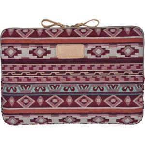 Lisen – Laptop Sleeve tot 15.4 inch – 38 x 27 x 1,5 cm - Bohemian Style – Rood/Roze