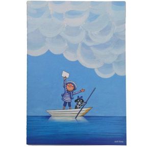 Notitieboekje/dagboek ""Sailor"" – Blauw/Wit