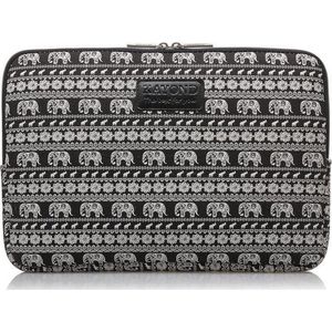 Kayond – Laptop Sleeve met olifanten tot 13-13.3 inch –  Zwart/Wit