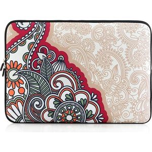 Laptop sleeve tot 15.4 inch met Paisley print – Beige/Multicolour