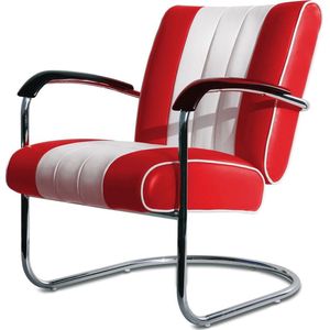 Bel Air Retro Loungestoel LC-01 Rood