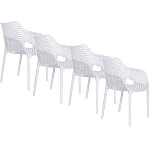 Garden Impressions - Air XL - Tuinstoel - Wit - Kunststof - Set van 4